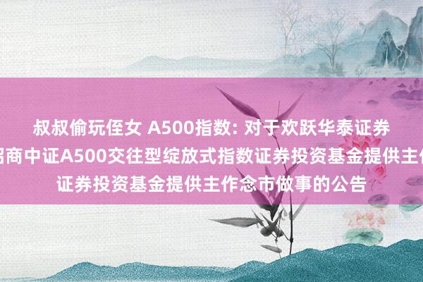 叔叔偷玩侄女 A500指数: 对于欢跃华泰证券股份有限公司为招商中证A500交往型绽放式指数证券投资基金提供主作念市做事的公告