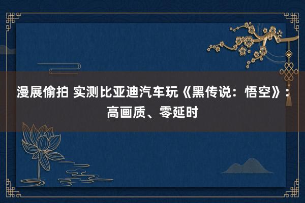 漫展偷拍 实测比亚迪汽车玩《黑传说：悟空》：高画质、零延时