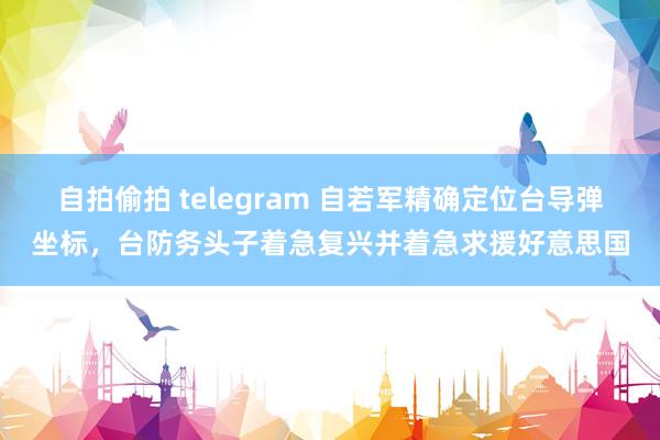 自拍偷拍 telegram 自若军精确定位台导弹坐标，台防务头子着急复兴并着急求援好意思国