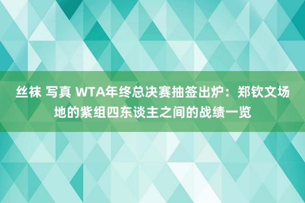 丝袜 写真 WTA年终总决赛抽签出炉：郑钦文场地的紫组四东谈主之间的战绩一览