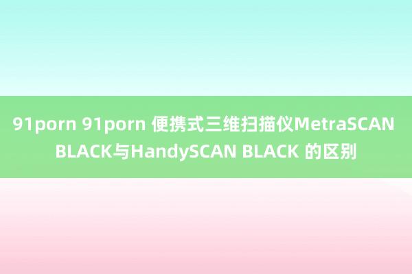91porn 91porn 便携式三维扫描仪MetraSCAN BLACK与HandySCAN BLACK 的区别