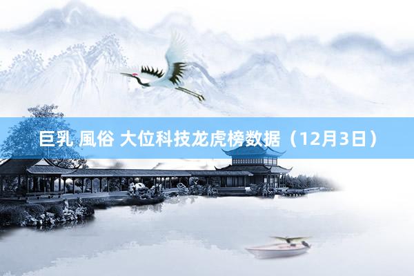 巨乳 風俗 大位科技龙虎榜数据（12月3日）