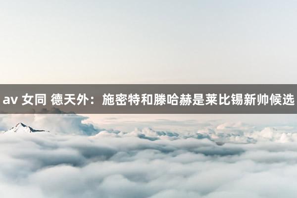 av 女同 德天外：施密特和滕哈赫是莱比锡新帅候选