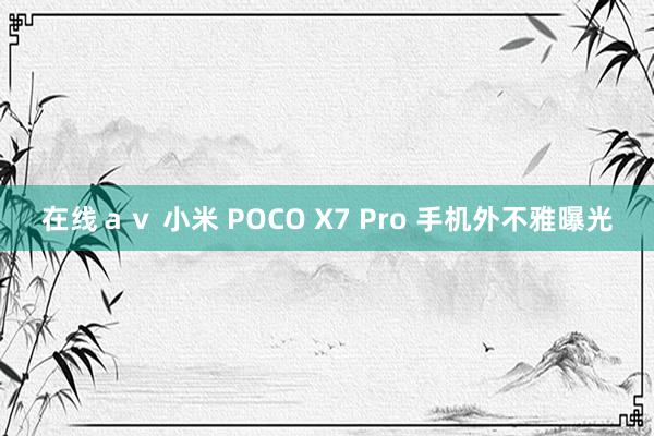 在线ａｖ 小米 POCO X7 Pro 手机外不雅曝光