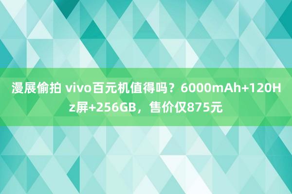 漫展偷拍 vivo百元机值得吗？6000mAh+120Hz屏+256GB，售价仅875元