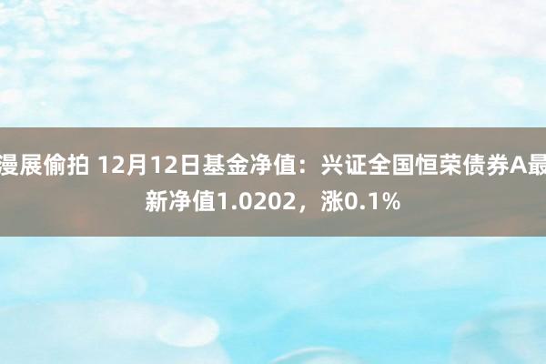 漫展偷拍 12月12日基金净值：兴证全国恒荣债券A最新净值1.0202，涨0.1%
