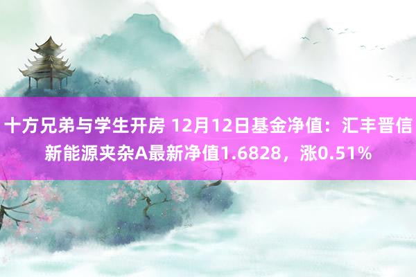 十方兄弟与学生开房 12月12日基金净值：汇丰晋信新能源夹杂A最新净值1.6828，涨0.51%