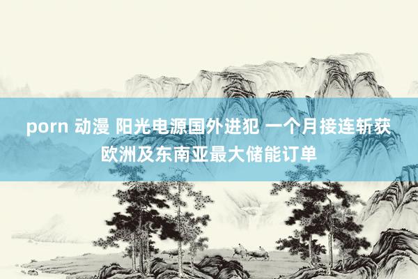porn 动漫 阳光电源国外进犯 一个月接连斩获欧洲及东南亚最大储能订单