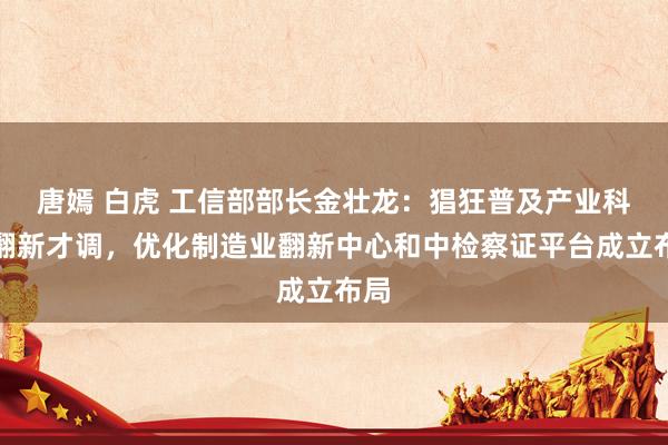 唐嫣 白虎 工信部部长金壮龙：猖狂普及产业科技翻新才调，优化制造业翻新中心和中检察证平台成立布局
