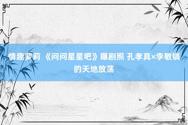 情趣萝莉 《问问星星吧》曝剧照 孔孝真×李敏镐的天地放荡