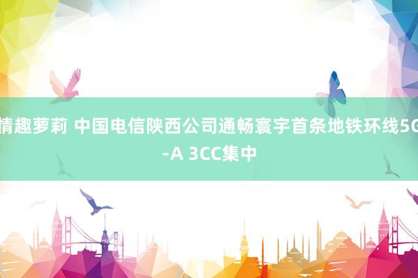 情趣萝莉 中国电信陕西公司通畅寰宇首条地铁环线5G-A 3CC集中