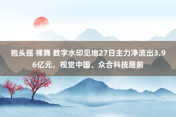 抱头摇 裸舞 数字水印见地27日主力净流出3.96亿元，视觉中国、众合科技居前