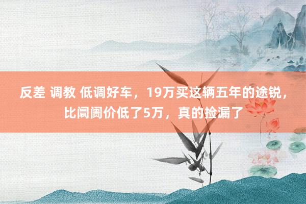 反差 调教 低调好车，19万买这辆五年的途锐，比阛阓价低了5万，真的捡漏了