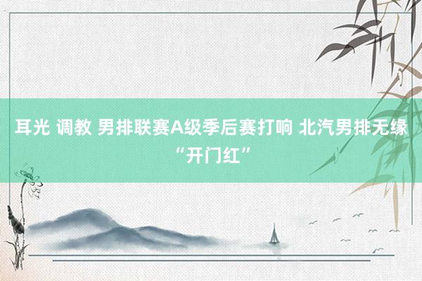 耳光 调教 男排联赛A级季后赛打响 北汽男排无缘“开门红”