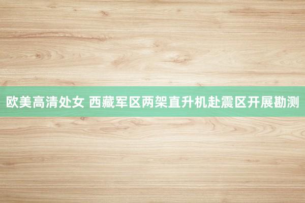 欧美高清处女 西藏军区两架直升机赴震区开展勘测