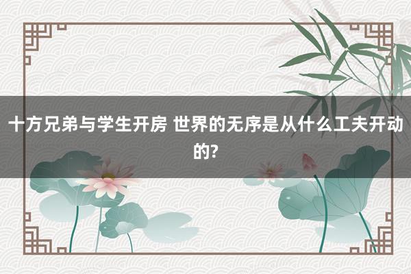 十方兄弟与学生开房 世界的无序是从什么工夫开动的?