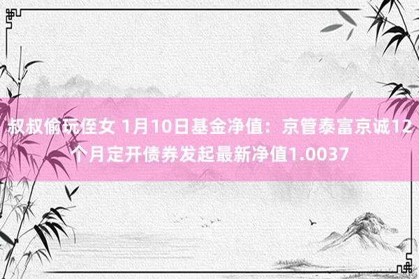 叔叔偷玩侄女 1月10日基金净值：京管泰富京诚12个月定开债券发起最新净值1.0037