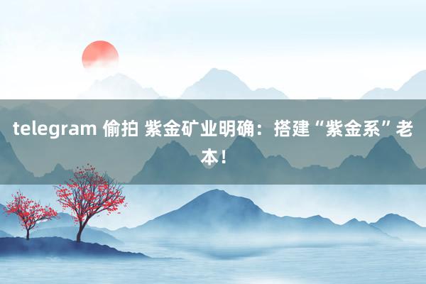telegram 偷拍 紫金矿业明确：搭建“紫金系”老本！