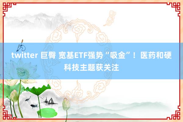 twitter 巨臀 宽基ETF强势“吸金”！医药和硬科技主题获关注