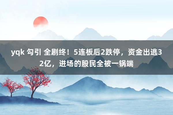 yqk 勾引 全剧终！5连板后2跌停，资金出逃32亿，进场的股民全被一锅端