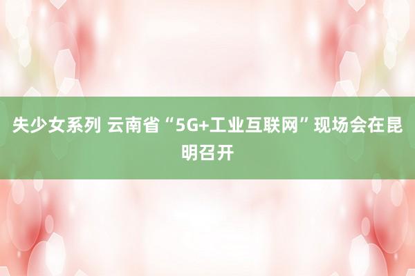 失少女系列 云南省“5G+工业互联网”现场会在昆明召开